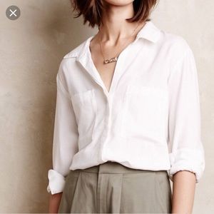 Anthropologie Cloth and Stone White Button down